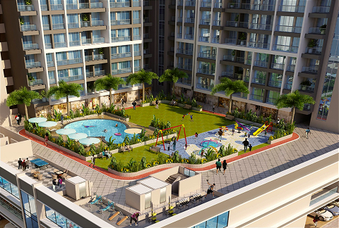 Amenities design of RVT Tower during the day