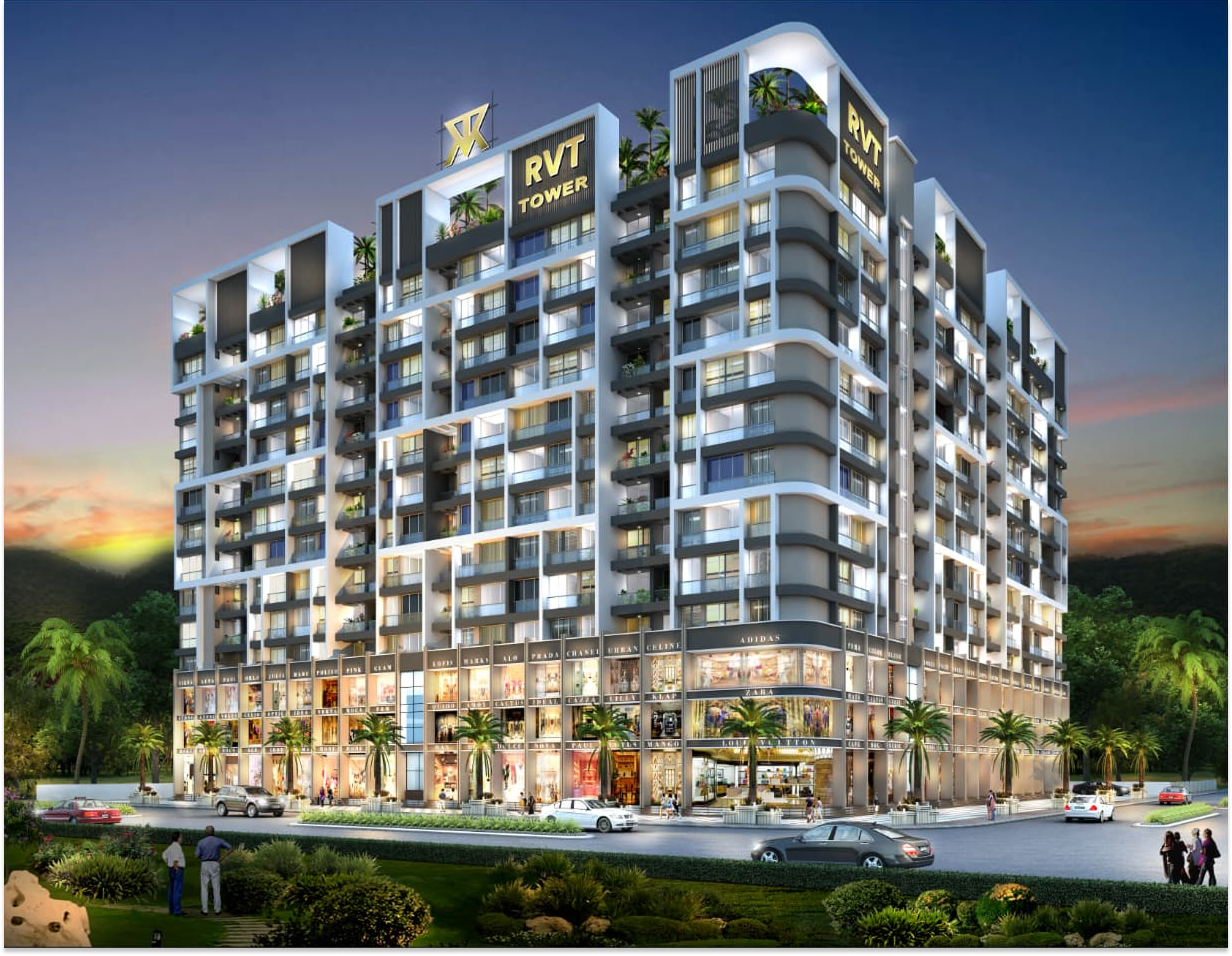 RVT Tower Building Design Night view